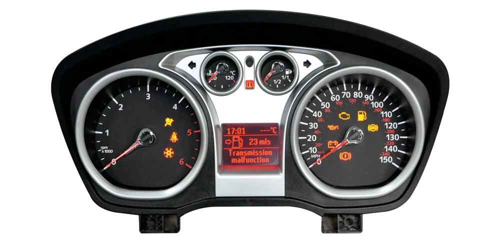 Ford Kuga Mk1 / Focus Mk2.5 red display instrument cluster repaired mobile by DashTech Services