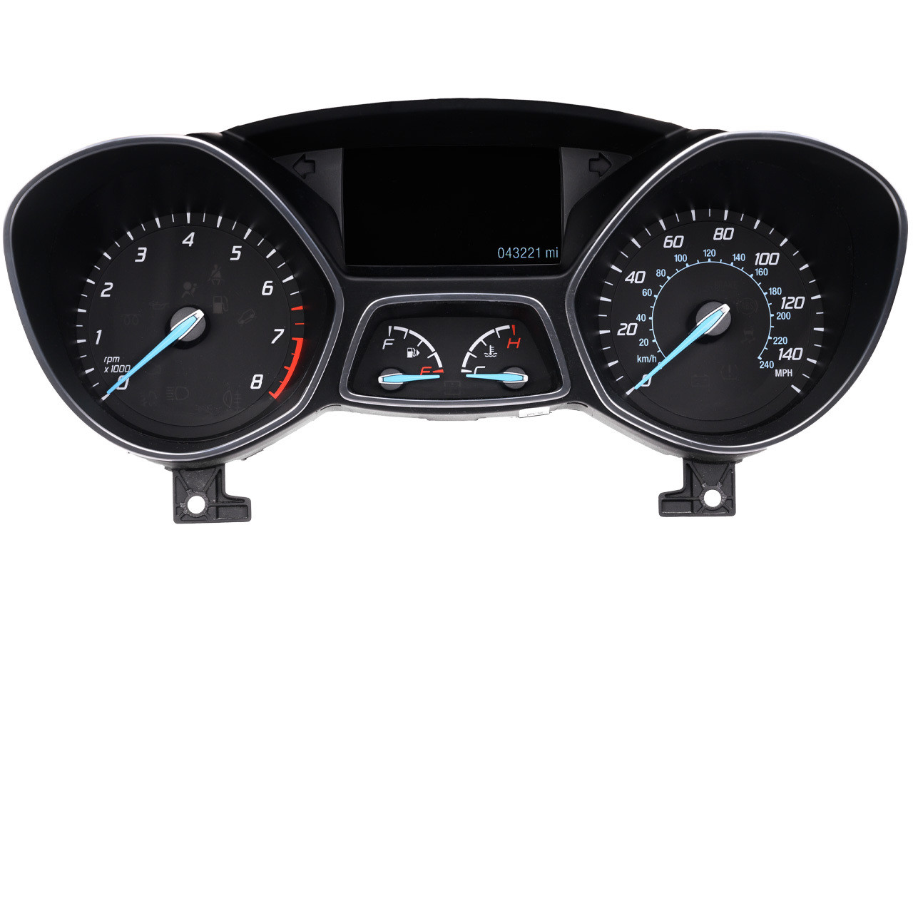 Ford Focus Mk3 era twin-pod instrument cluster with centre display, also Kuga Mk2 and C-Max Mk2, repaired mobile by DashTech Services